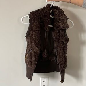 Faux fur vest